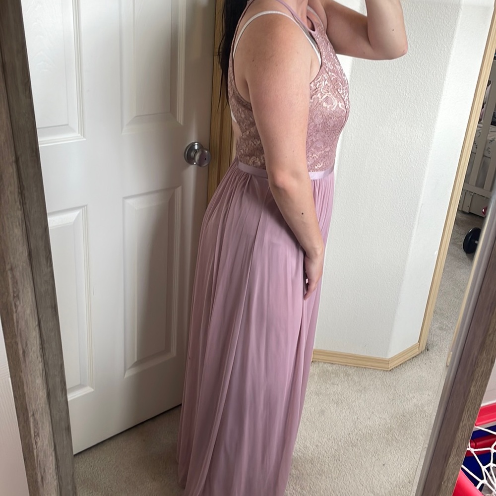 David’s Bridal Rose Gold Dress